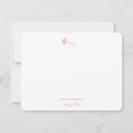 Vintag Rattle Baby Girl Dusche Danke