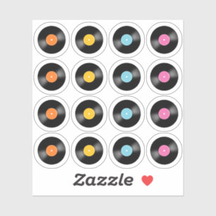 Vintag Record Vinyls Retro Music Bujo Planner Aufkleber