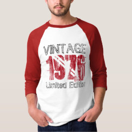 Vintag Red 1976 Limited Edition 40. Geburtstag T-Shirt