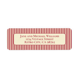 Vintag Red and Cream Simple Strip Weihnachten