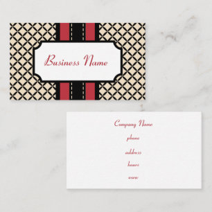 Vintag Red Black Custom Business Cards Visitenkarte