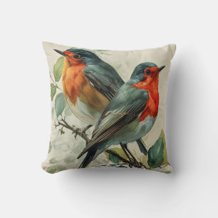 Vintag Red Breasted Robin Kissen