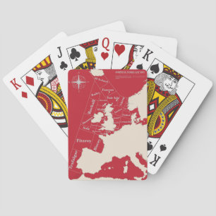 Vintag Red British Shipping Poster Spielkarten