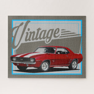 Vintag Red Camaro Puzzle