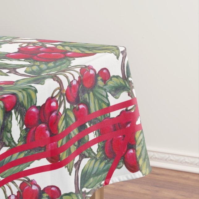 Vintag Red Cherry Fruit Pattern Küche Picnic Tischdecke (Beispiel)