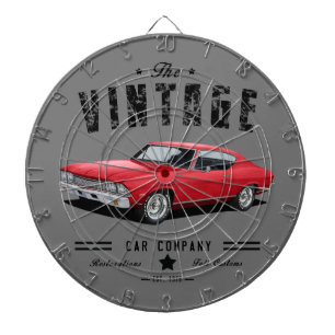 Vintag Red Chevelle Dartscheibe