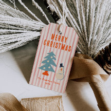 Vintag Red Christmas Funky Fun Illustriert