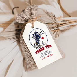 Vintag Red Cowboy Rodeo Geburtstag Vielen Dank Geschenkanhänger