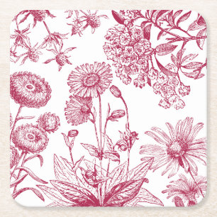 Vintag Red Floral Erntedank Fall Untersetzer