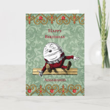 Vintag Red Gold Humpty Dumpty Geburtstag