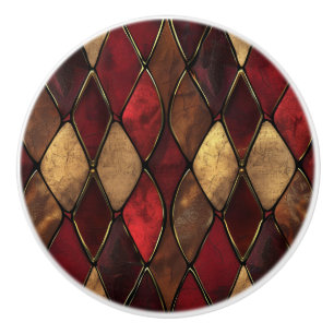 Vintag-Red-Gold-Keramik Keramikknauf