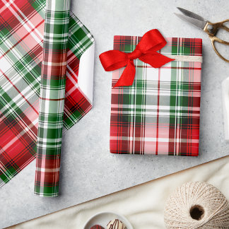 Vintag Red Green Kariert Farm Lux Weihnachten Geschenkpapier
