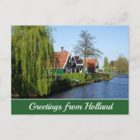 Vintag Red Green Zaanse Schans Niederländisches Ho