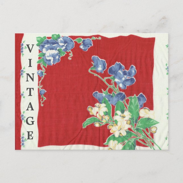 Vintag Red HandkerChief Postcard Postkarte (Vorderseite)