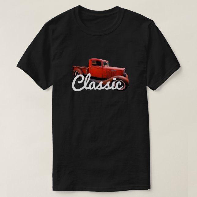 Vintag Red Lieferwagen Street Rod T-Shirt (Design vorne)