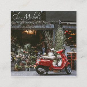 Vintag Red Motor Scooter Treuekarte