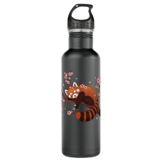 Vintag Red Panda Japanese Cherry Blossom Blume H Edelstahlflasche