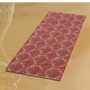 Vintag Red Persian Rug Tile Yogamatte