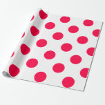 Vintag Red Polka Dots White Christmas Template Geschenkpapier<br><div class="desc">Vintag Red Polka Dots White Christmas Template Elegant Matte Wrapping Paper.</div>