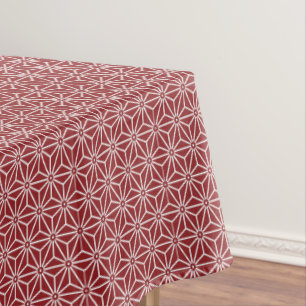 Vintag Red Shinshu Asanoha Japan Pattern Tischdecke