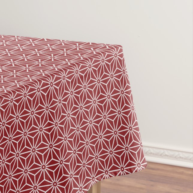 Vintag Red Shinshu Asanoha Japan Pattern Tischdecke (Beispiel)