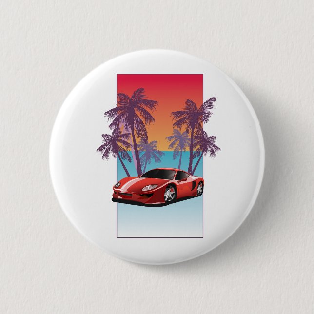 Vintag Red Sports Button (Vorderseite)