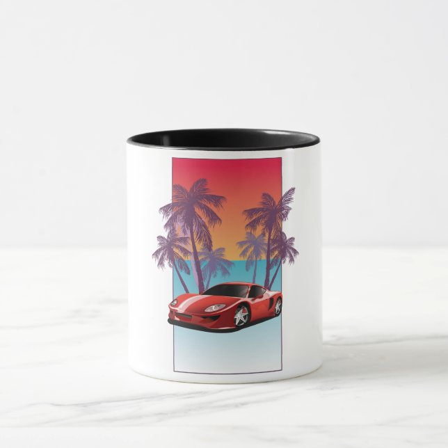 Vintag Red Sports Tasse (Zentrum)