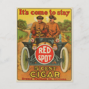 Vintag Red Spot Cigar Ad Postcard Postkarte