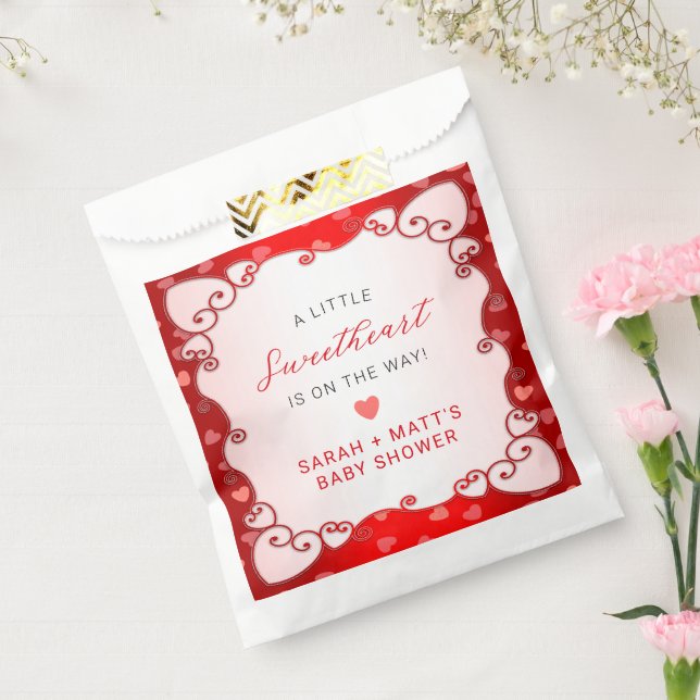 Vintag Red Sweetheart Valentinstag Babydusche Geschenktütchen (Versiegelt)