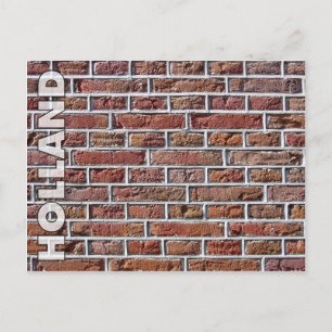Vintag Red Traditional Dutch Brickwork Point Postkarte