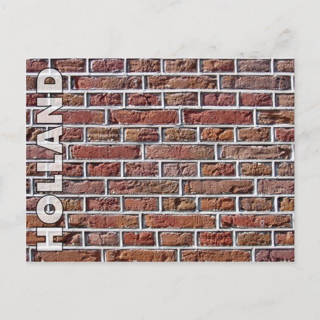 Vintag Red Traditional Dutch Brickwork Point Postkarte (Vorderseite)