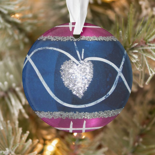 Vintag Red White Blue Mercury Glass Weihnachten Ornament (Baum)