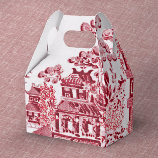 Vintag Red Willow Gevor Box Geschenkschachtel