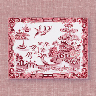 Vintag Red Willow Postcard Postkarte