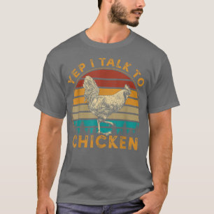 Vintag rede ich mit Hühnern Funny Chicken Vater Fa T-Shirt