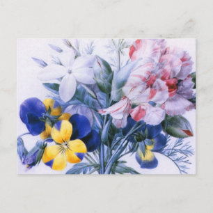 Vintag Redoute Blume Bouquet Postkarte
