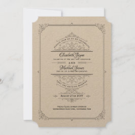 Vintag Regency Kraft Hochzeitseinladungen Einladung