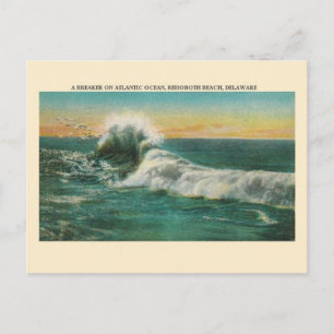 Vintag RehoBeide Beach Breaker Wave Postcard Postkarte