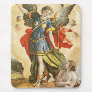 Vintag Religiös, Saint Michael Defeats Lucifer Mousepad