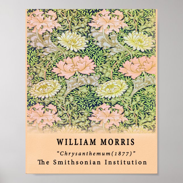 Vintag Remix William Morris Chrysanthemum Poster (Vorne)
