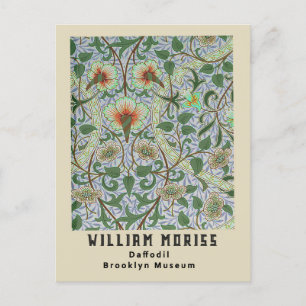 Vintag Remix William Morris Daffodil Floral Postkarte