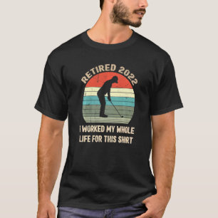 Vintag Remüde 2022 Golf Vater Golfing Golfer T-Shirt