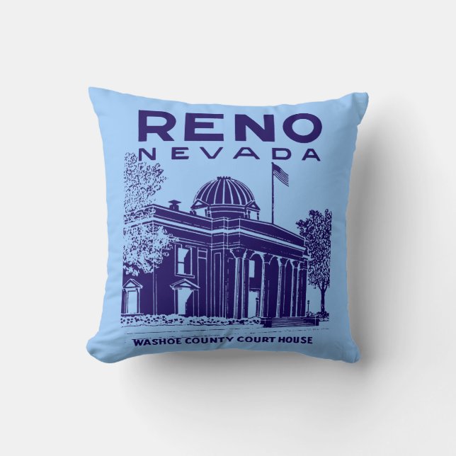 Vintag Reno Nevada Kissen (Vorderseite)