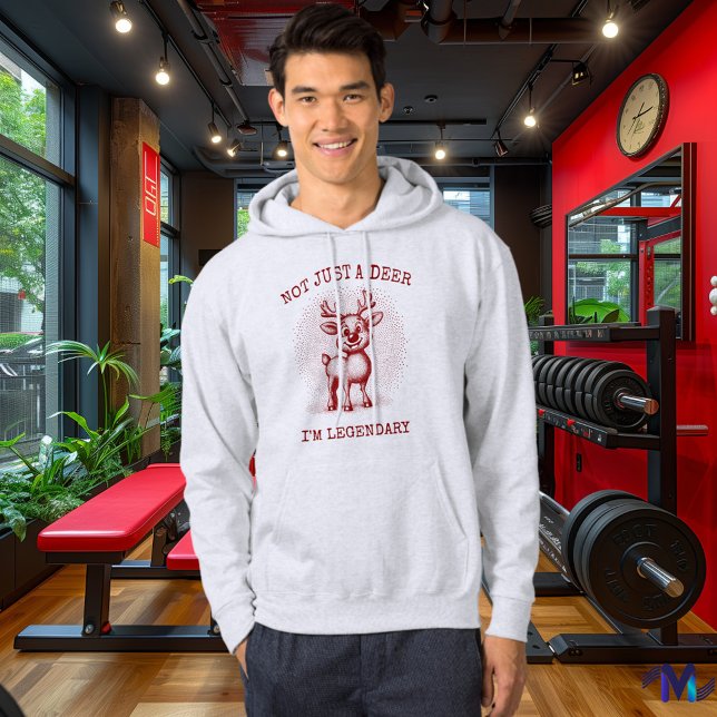 Vintag Rentier Hoodie - Retro Halftone Burgundy (Von Creator hochgeladen)