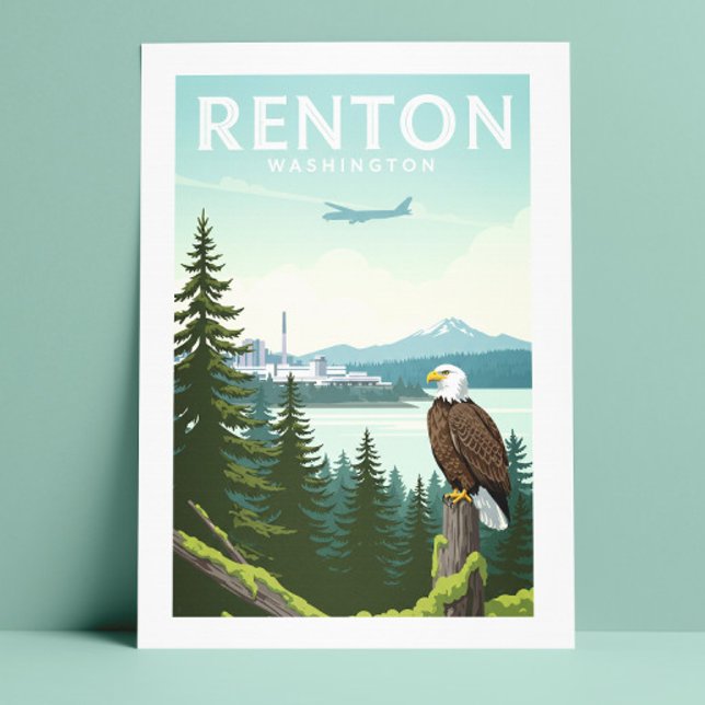 Vintag Renton Washington Postkarte (Von Creator hochgeladen)