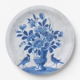 Vintag Replik Französisch Country Chic Blue Delft  Pappteller