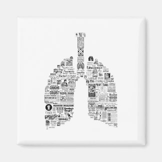 Vintag Respiratorische Remissionen Lungenkunst Magnet