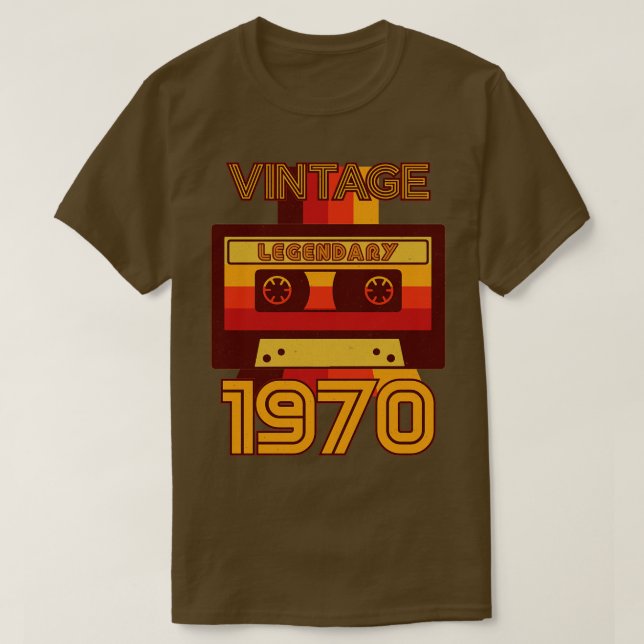 Vintag Retro 1970 Legendäre Kassette T-Shirt (Design vorne)