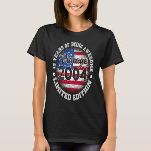 Vintag Retro 2004 19. Geburtstag 19 Jahre alter Am T-Shirt