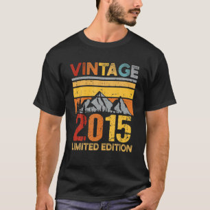 Vintag Retro 2015 7. Geburtstag 7 Jahre alte Jungs T-Shirt